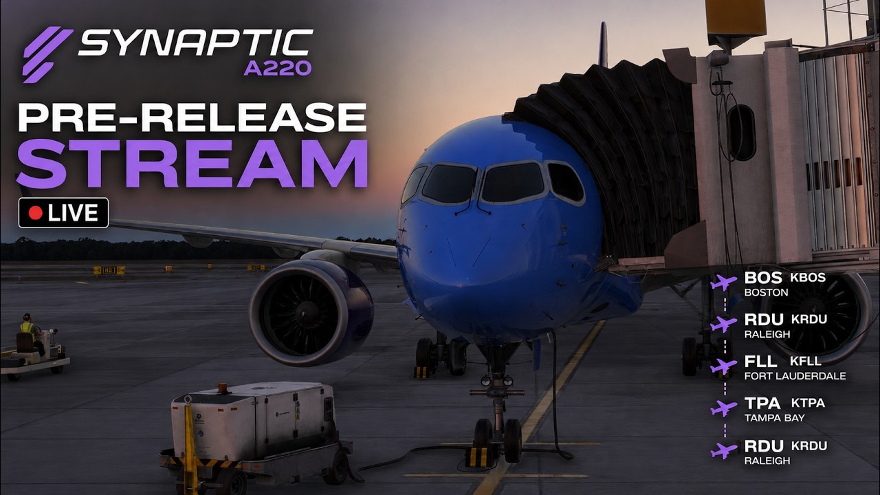 Synaptic A220 *Pre-Release* | Real World Jetblue & Breeze OPS | VATSIM