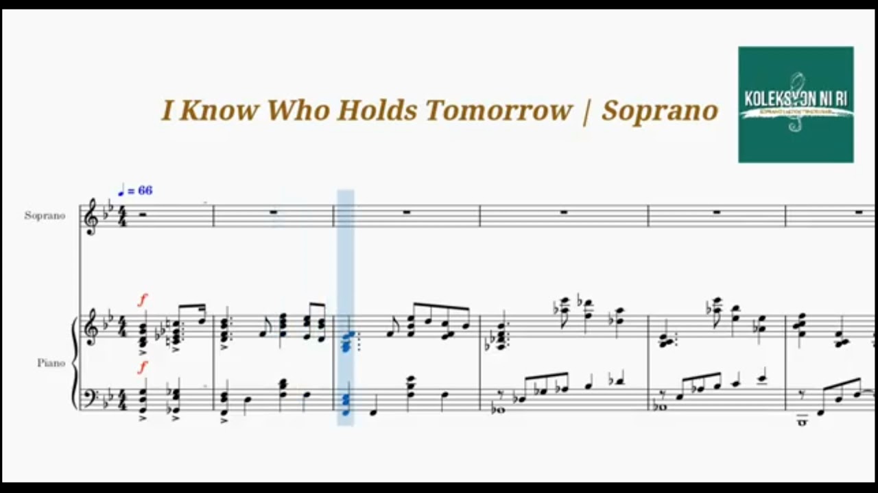 I Know Who Holds Tomorrow | Soprano | Vocal Guide by Sis. Aya Hilario