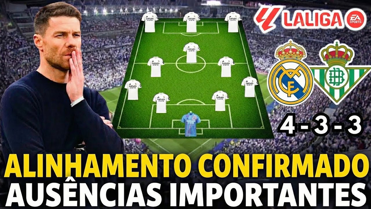🚨URGENTE! A ESCALAÇÃO DO REAL MADRID ESTÁ CONFIRMADA COM DESFALQUES IMPORTANTES! NOTÍCIAS DO MADRID!