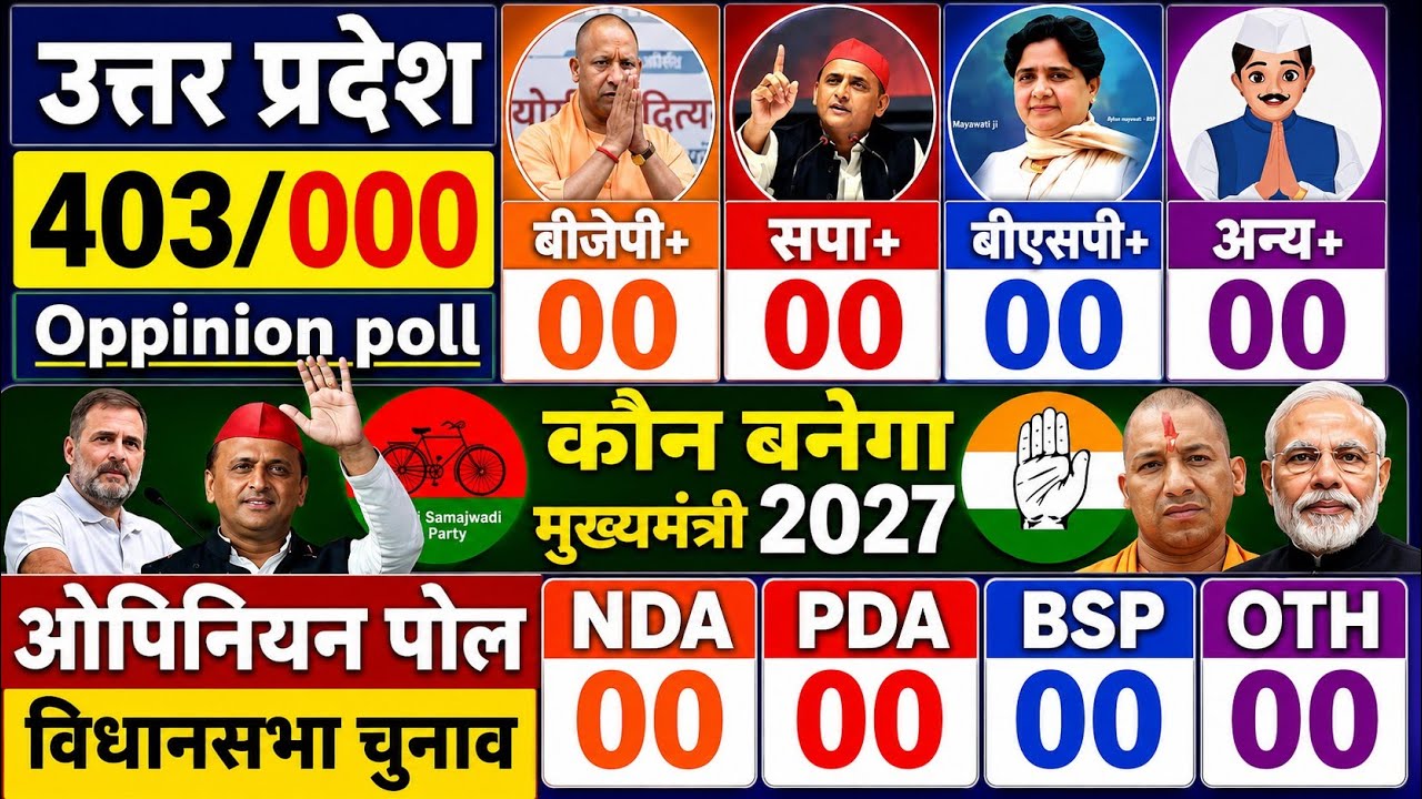Up Assembly election 2027 | Who will won | Yogi | Akhlesh | Mayabati | Bjp | Sp | Inc | Bsp |