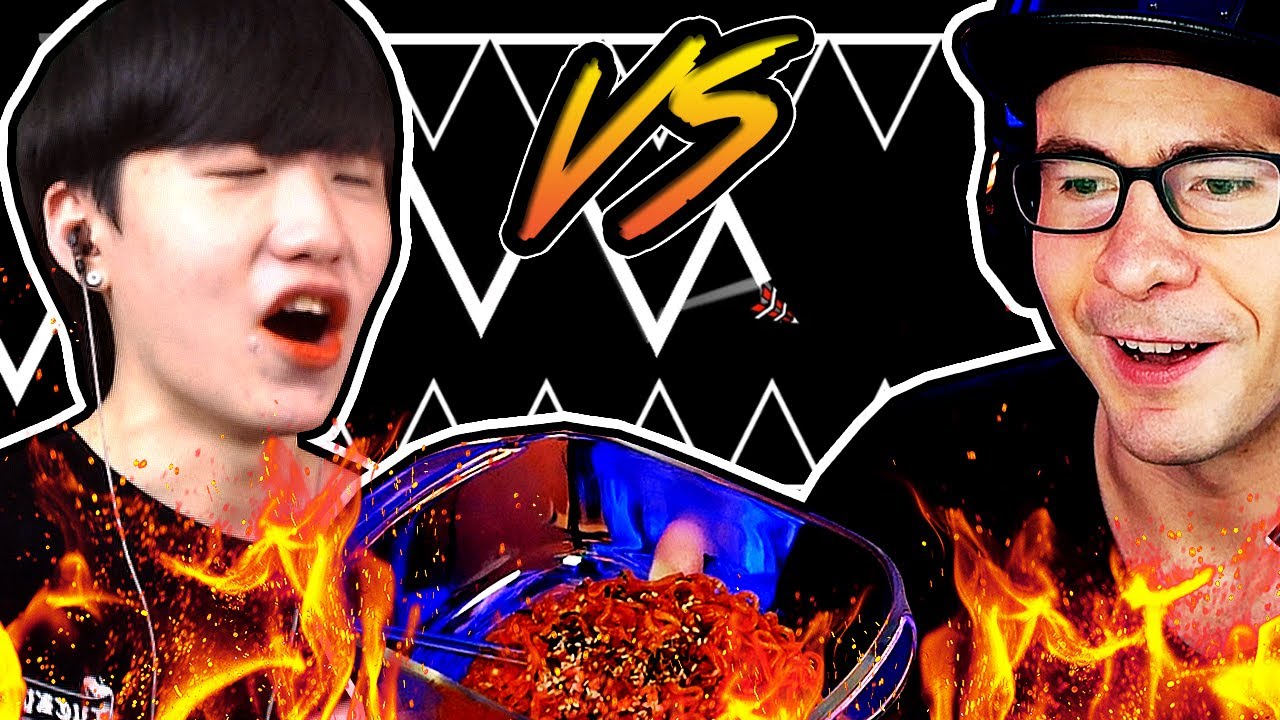 Topi VS EVW // SPICY NOODLE RACE CHALLENGE // Geometry Dash