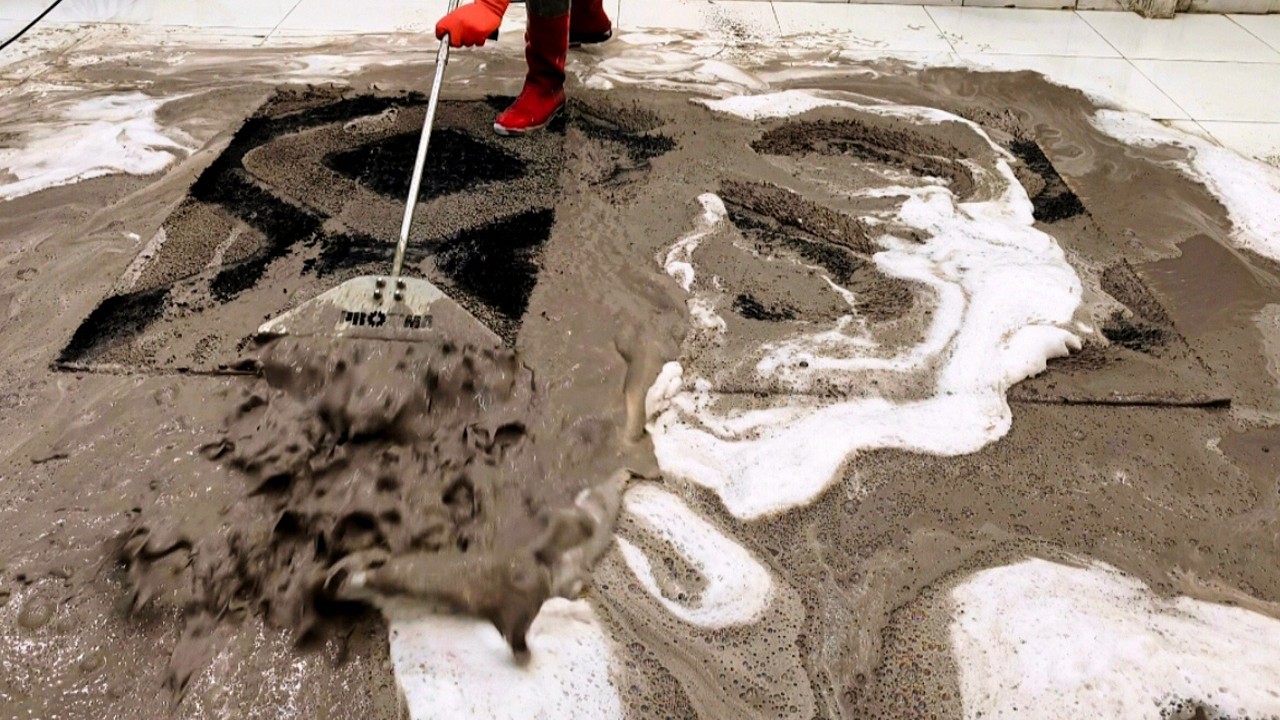 Extremely Muddy Geometric Carpet Cleaning ASMR