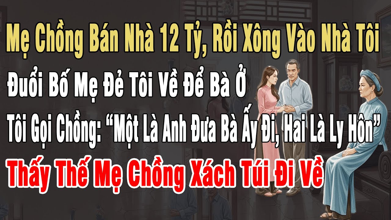 Mẹ Chồng Bán Nhà 12 Tỷ, Rồi Xông Vào Nhà Tôi Ở. Tôi Báo Chồng: “Một Là Anh Đưa Bà Ấy Về, 2 Là Ly Hôn
