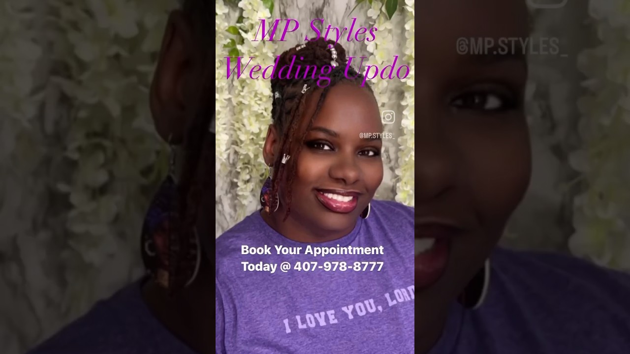 How to do wedding updo styles with locs. 