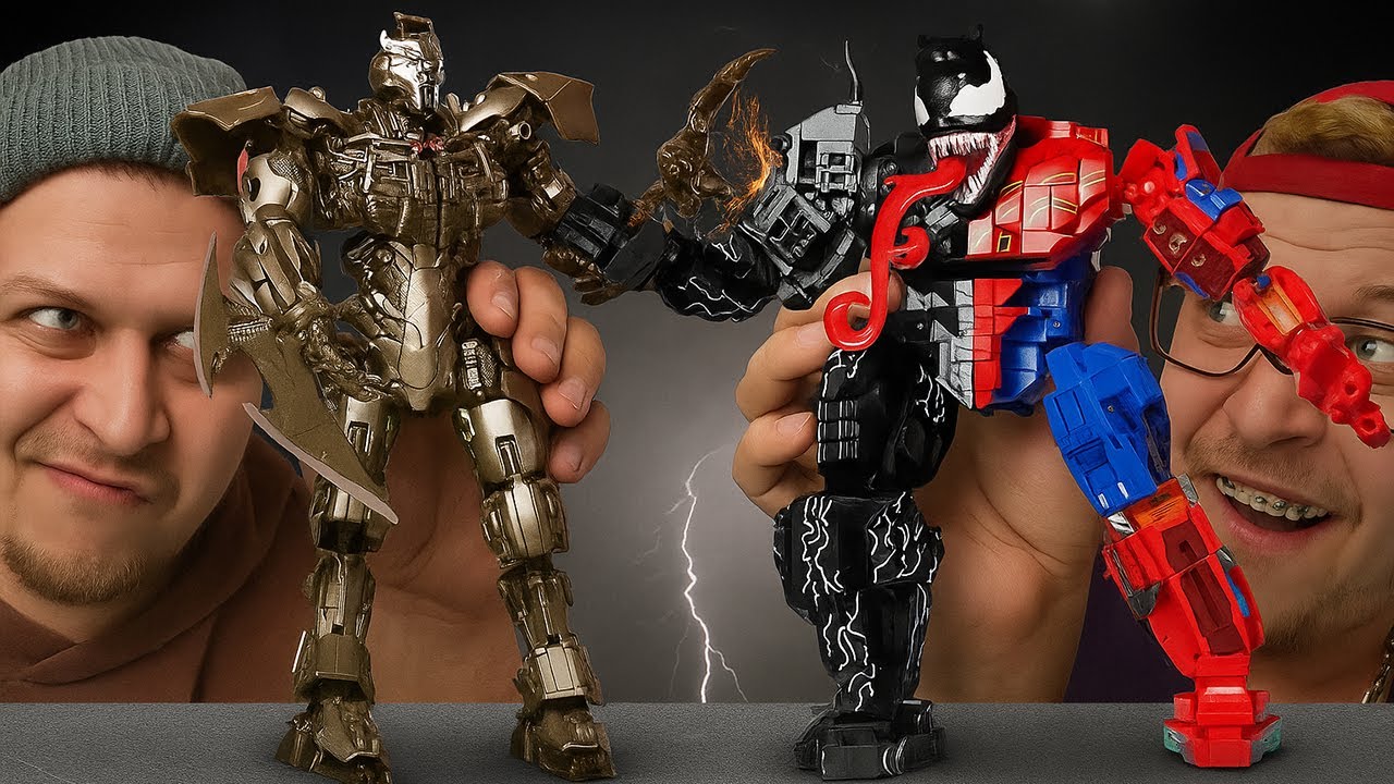 😱 POZIOM 999 DIY! LEGO Venom Spider-Man kontra Transformer &ndash; bitwa potwor&oacute;w, kt&oacute;rej NIGDY nie mia...