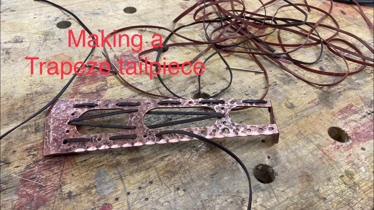 Custom Guitar Building: Making a trapeze tailpiece from copper.