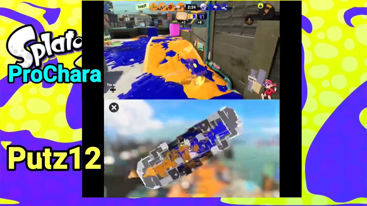 Putz12 and ProChara Splatoon 3 Splat Zones (Split Screen comparison)