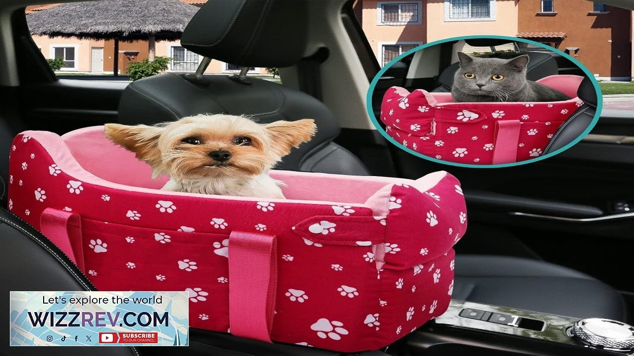 Cullaby Center Console Dog Car Seat for Small Dogs Under 15 lbs