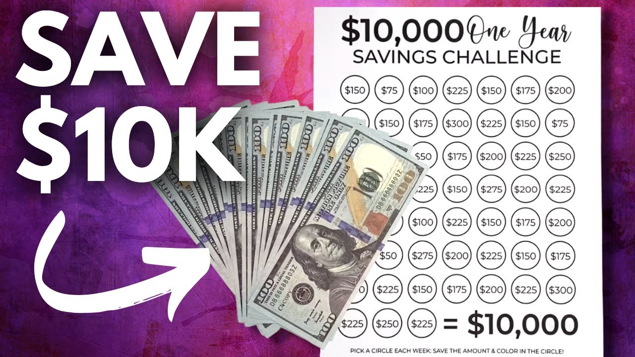 Save $10,000 In One Year Savings Challenge