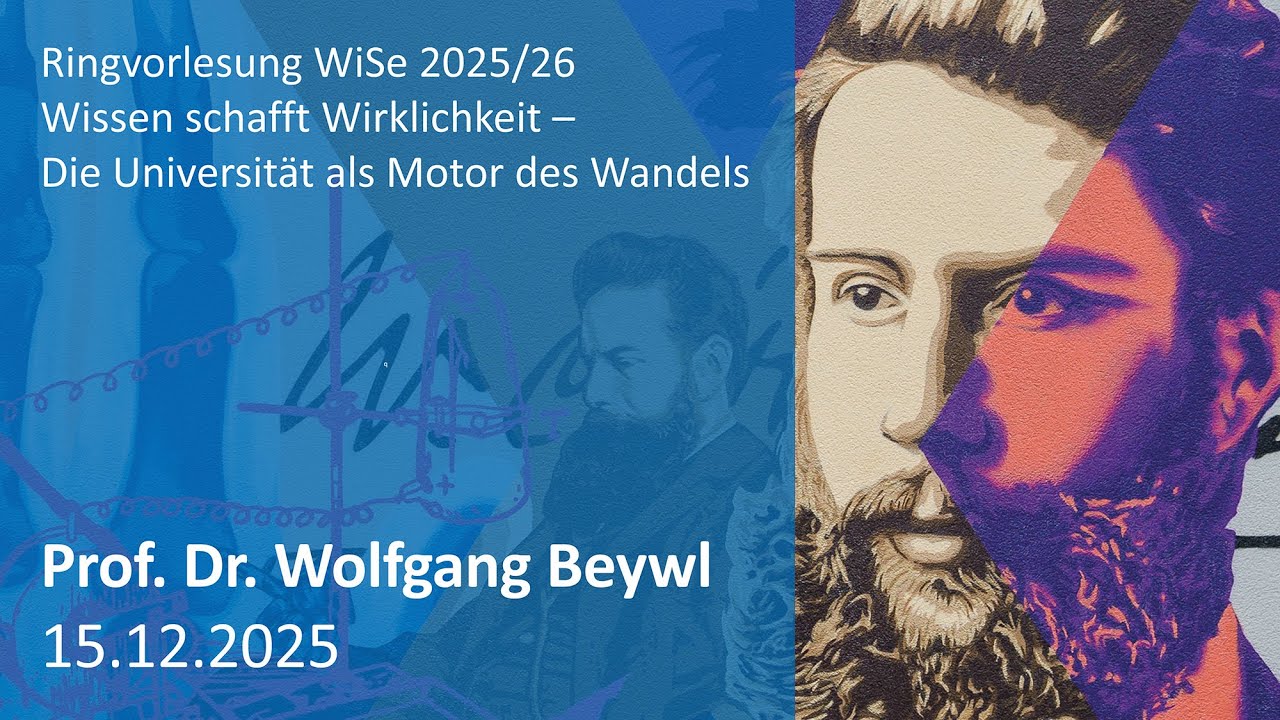 Ringvorlesung der Präsidentin der JLU: Prof. Dr. Wolfgang Beywl