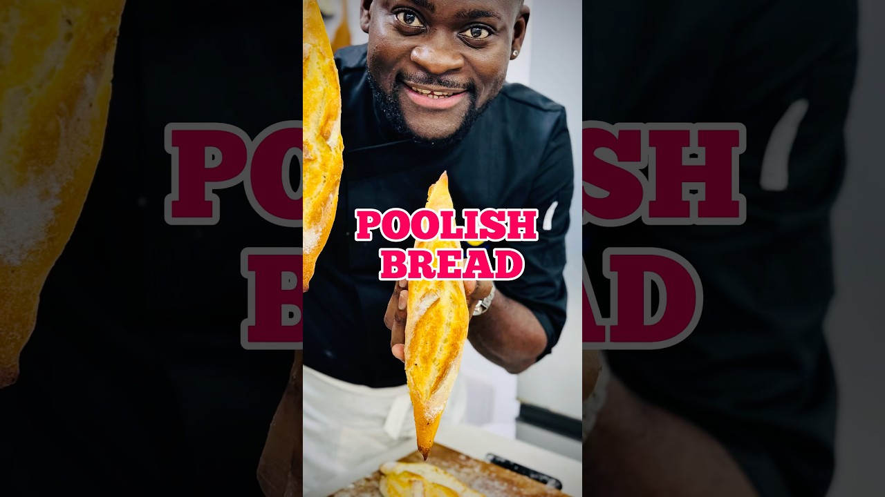Homemade poolish bread 🥖 so easy to make at home #food #bread #cooking #chef