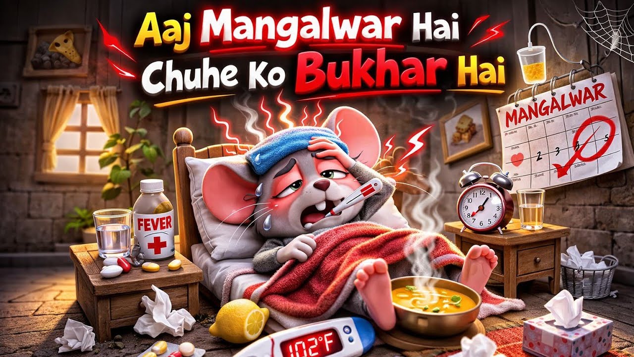 Aaj Mangalwar Hai Chuhe Ko Bukhar Hai !! Kids funny Video