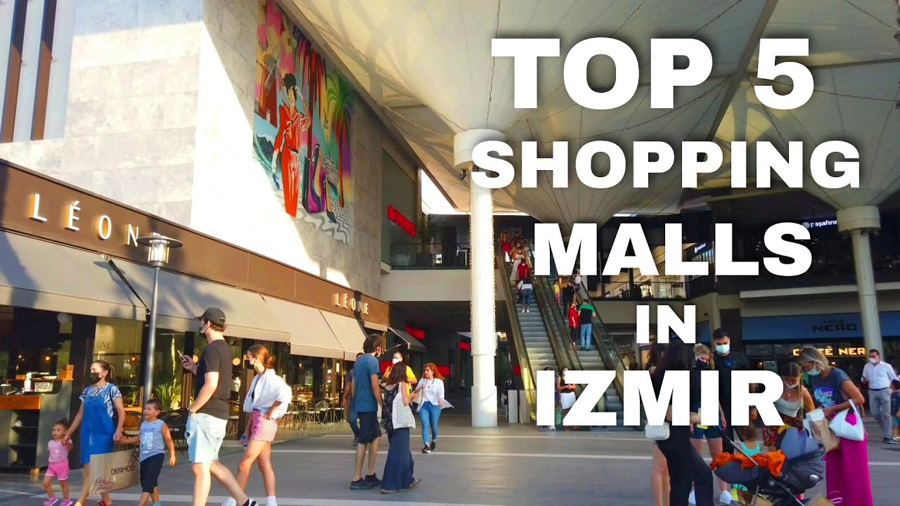 TOP 5 Shopping Malls in Izmir - Walking Tour | Turkey 4K 60fps