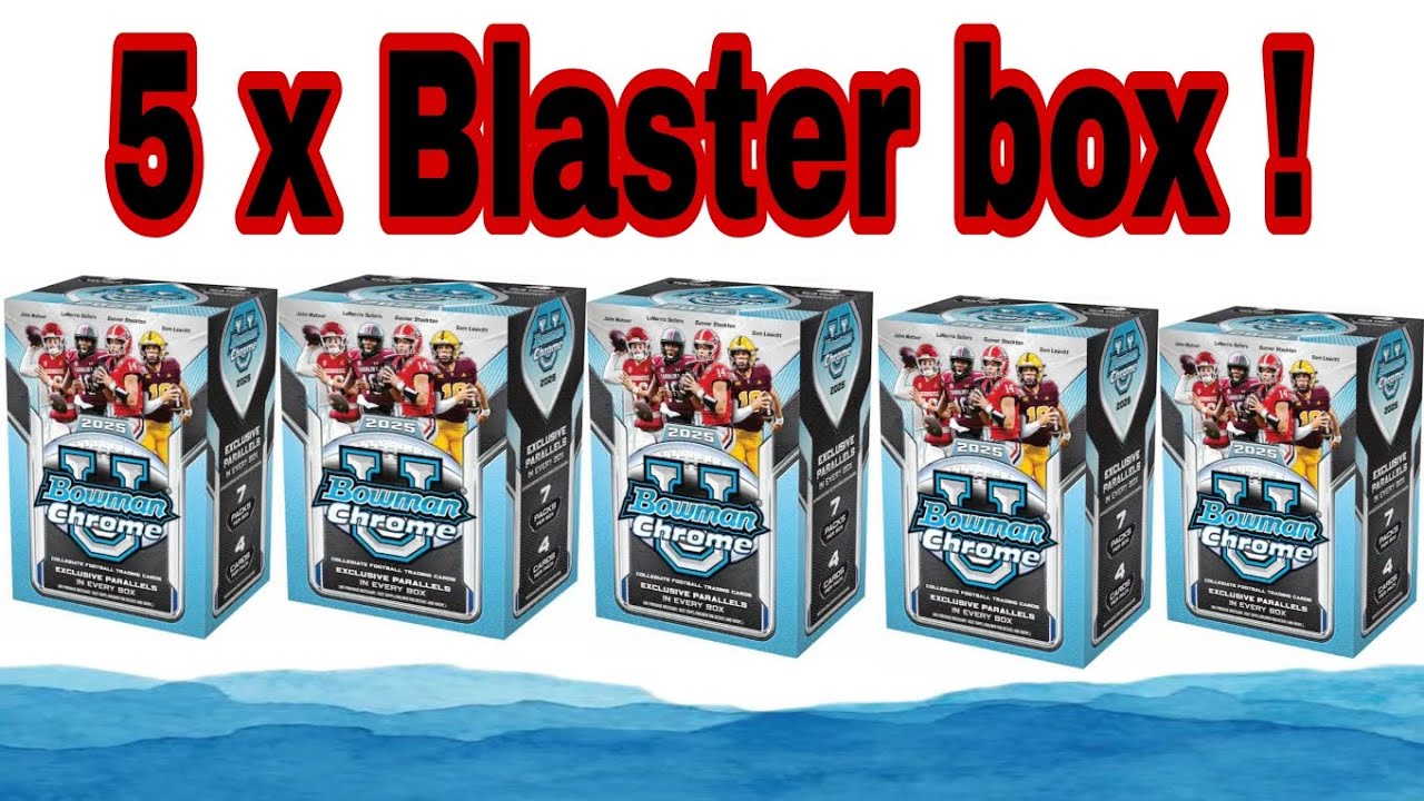 Ripping 5 bowman chrome 2025 football blasters.