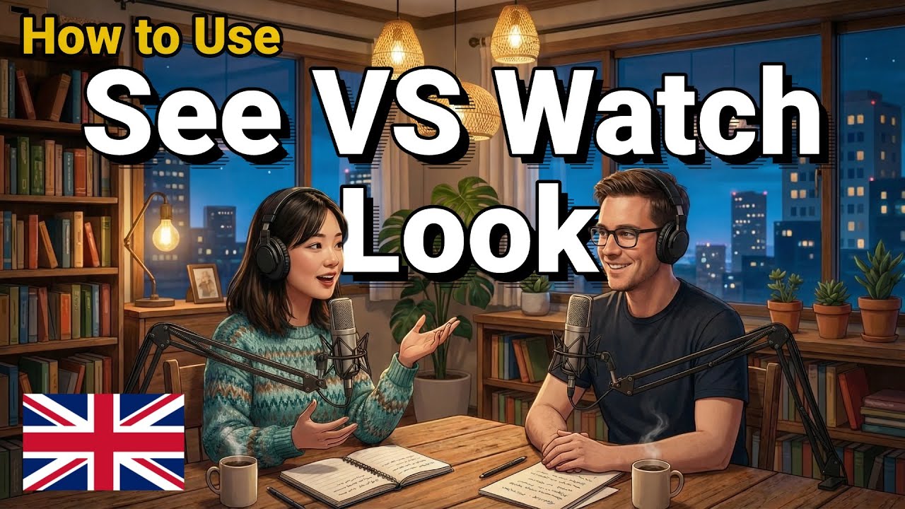 How to Use SEE, WATCH, and LOOK in English | English Conversation Practice | English Podcast