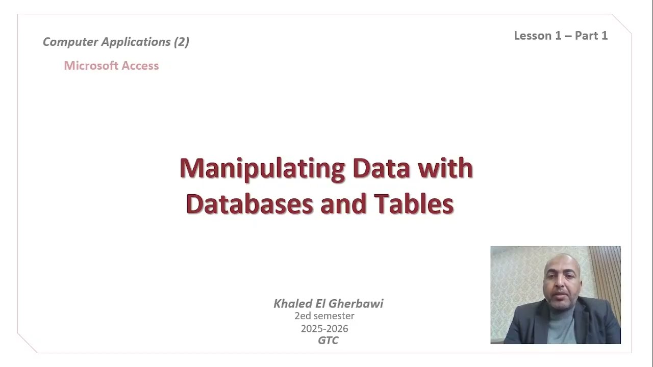 MS Access - Lesson01 - Part01