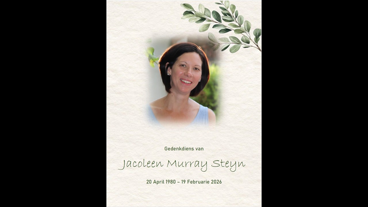 Begrafnis: Jacoleen Murray Steyn