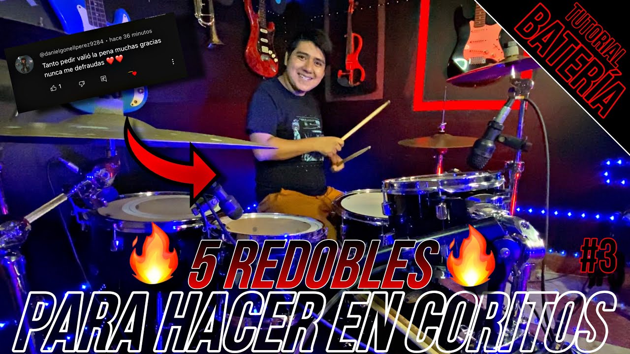 ¡5 REDOBLES PARA HACER EN CORITOS! | Tutorial Batería! | 🥁🎧🔥 [# 3]