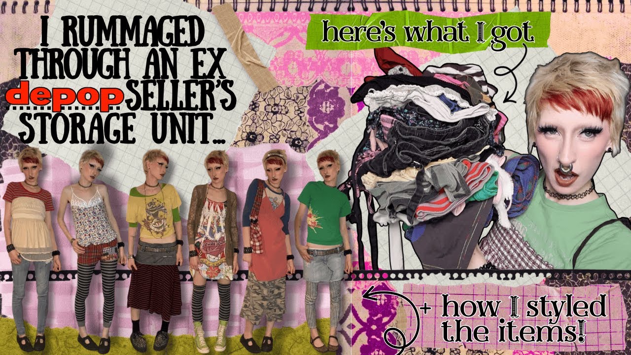 I RUMMAGED THROUGH AN EX DEPOP SELLER'S STORAGE UNIT... HERE'S WHAT I GOT (haul + alt styling ideas)