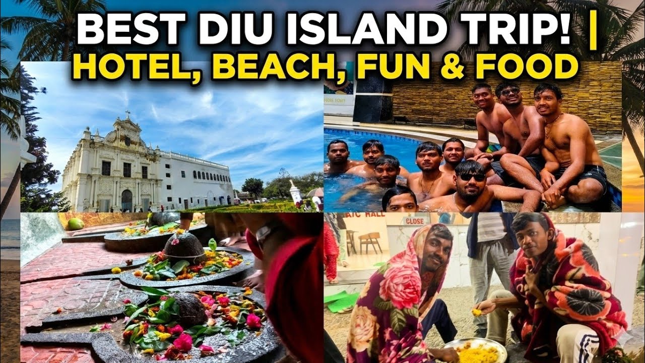 Diu Trip Vlog 🌊 08/13 | Diu Fort, Diu Beach & Gangeshwar Mahadev Temple | Peaceful Travel Experience