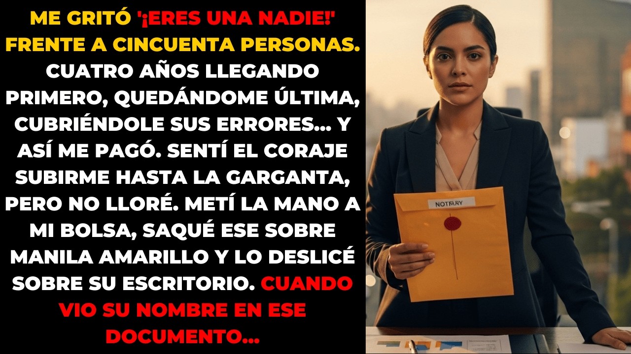 «¡ERES UNA NADIE!» – gritó el jefe. No sabía que acabo de comprar la empresa