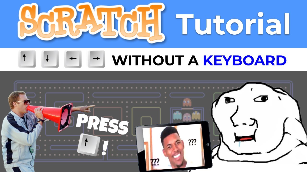 Учебное пособие по Scratch — Имитация нажатия клавиш на планшете