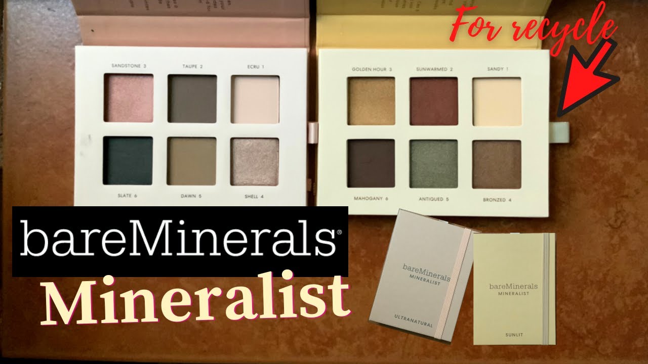 BareMinerals MINERALIST ULTRANATURAL & SUNLIT eyeshadow palette swatches