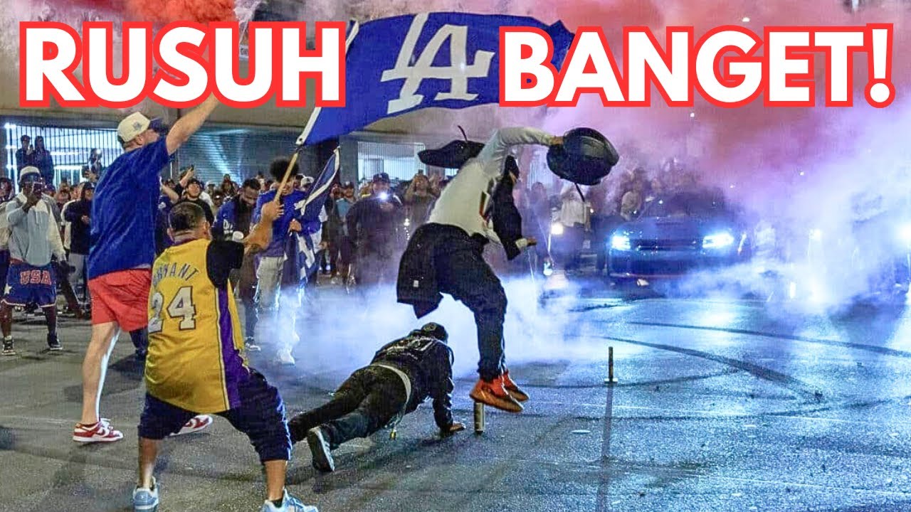 Ketika Los Angeles Menjadi Versi Nyata GTA Online || Selebrasi Fans LA Dodgers