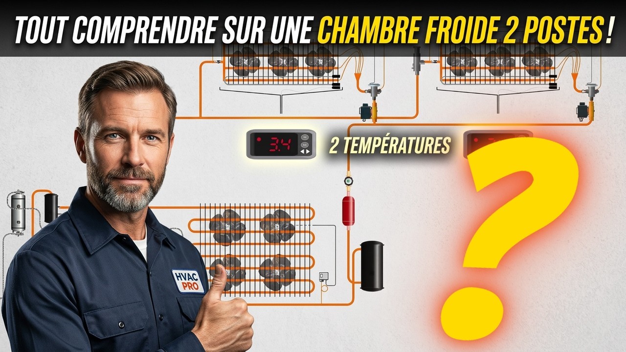 18 minutes pour comprendre le fonctionnement d'une chambre froide positive,2 postes,2 températures.