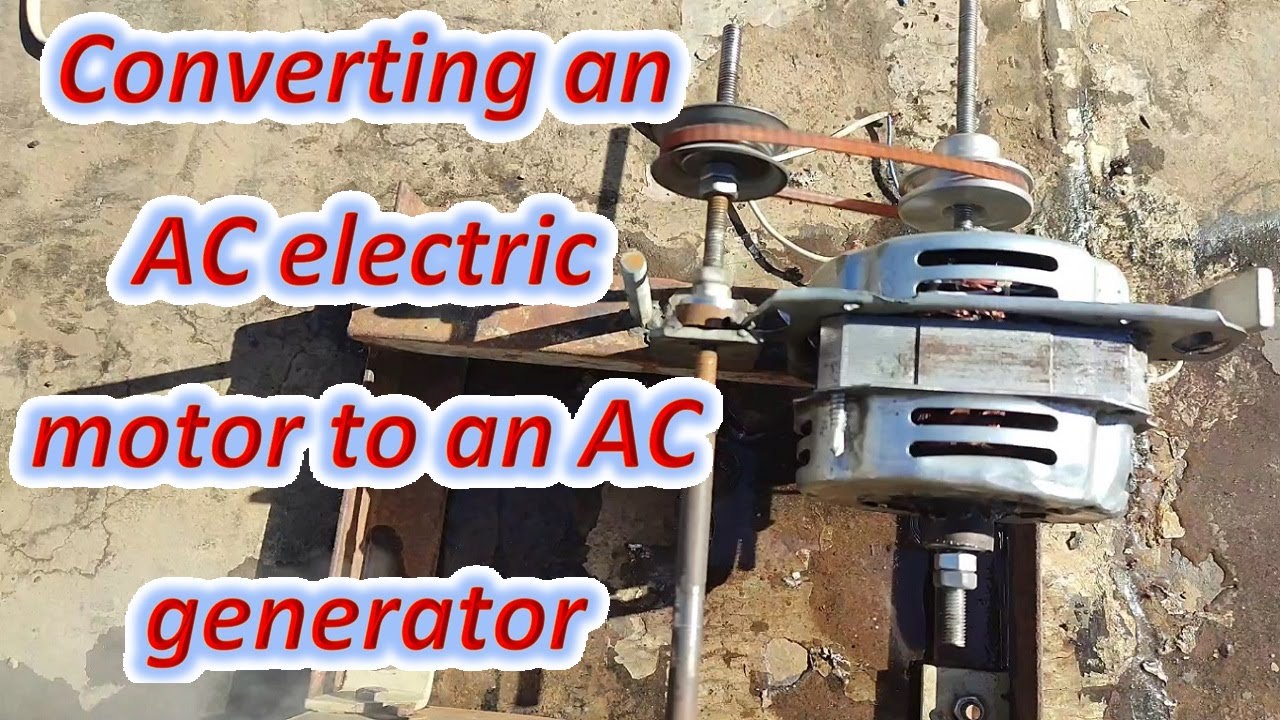 Converting an AC electric motor to an AC generator