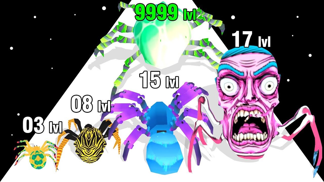 SPIDER EVOLUTION RUNNER: Level Up 'Last Spider' (Part 2, Insect Evolution Run)