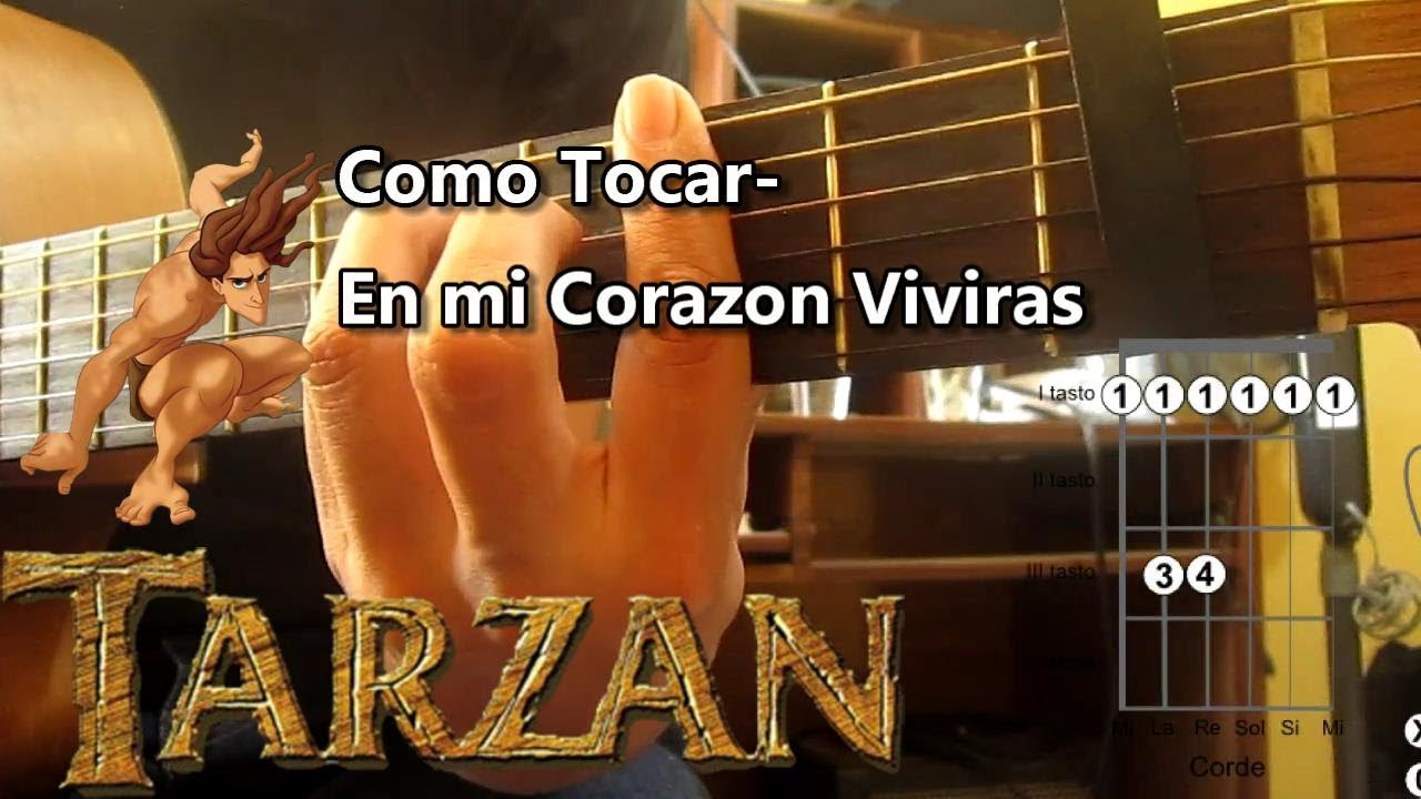 Como Tocar - En mi corazón vivirás- Tarzan( Phil Collins) Tutorial Guitarra