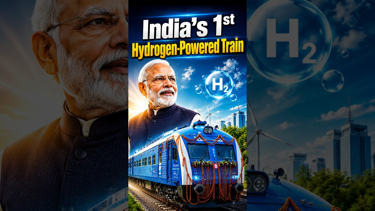 India's First Hydrogen Train Finally Launched! PM Modi Flags Off NaMo Green Rail #shorts