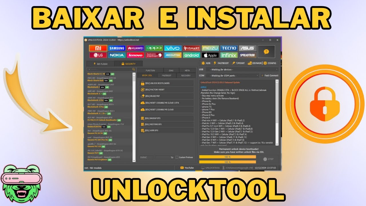 Como baixar e instalar unlocktool / ativação e registro da ferramenta (PASSO A PASSO) 