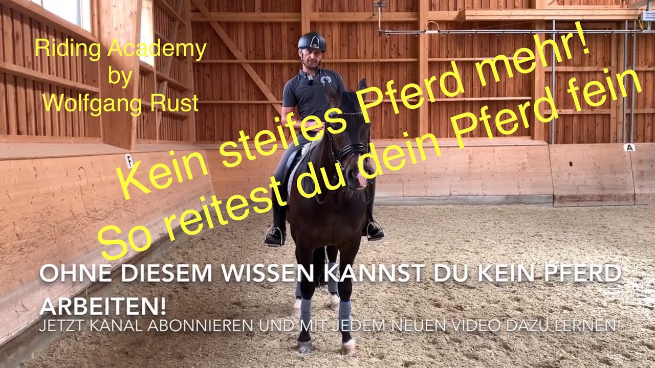 F42 Maulige, harte, schiefe Pferde. Von der hohlen, steifen Seite zur Geraderichtung Reiten.