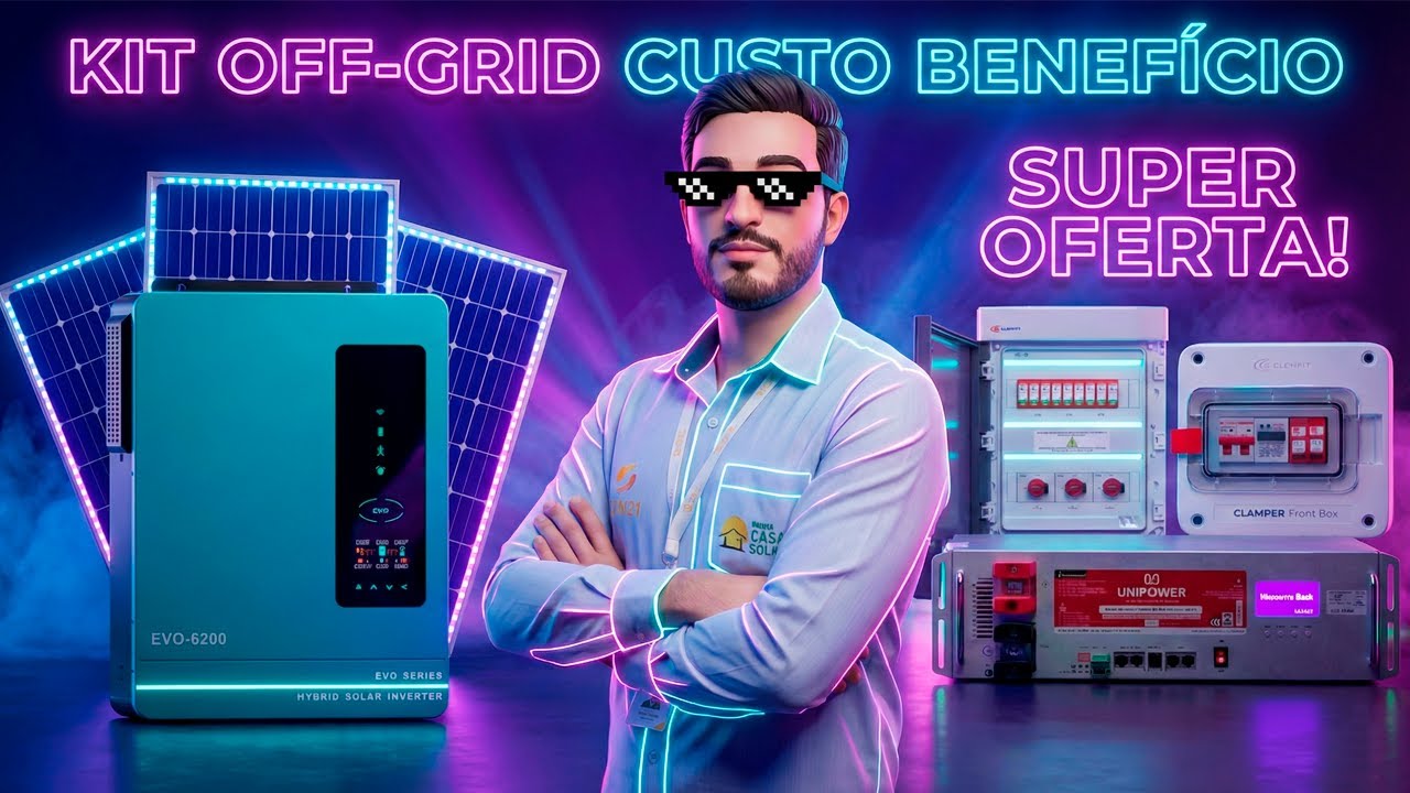 Kit OFF-GRID custo Benefício - Como montar um kit Off-Grid que não te deixa na mão!