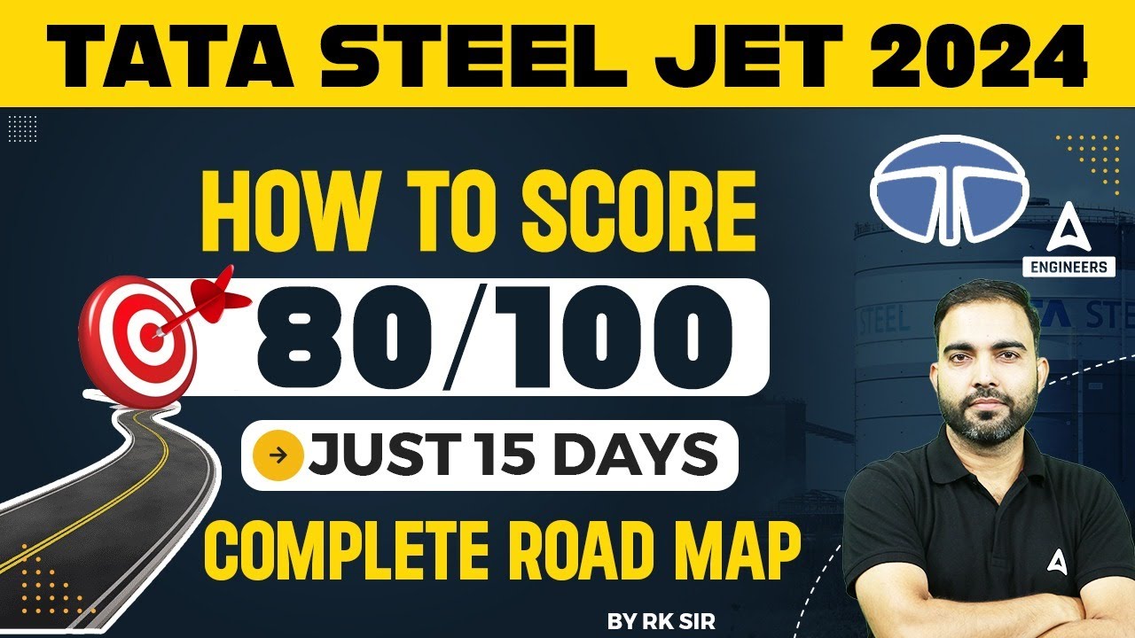 TATA STEEL JET 2024 Preparation Strategy | How To Score 80/100 in 15 Days | Best Strategy | By RKSir