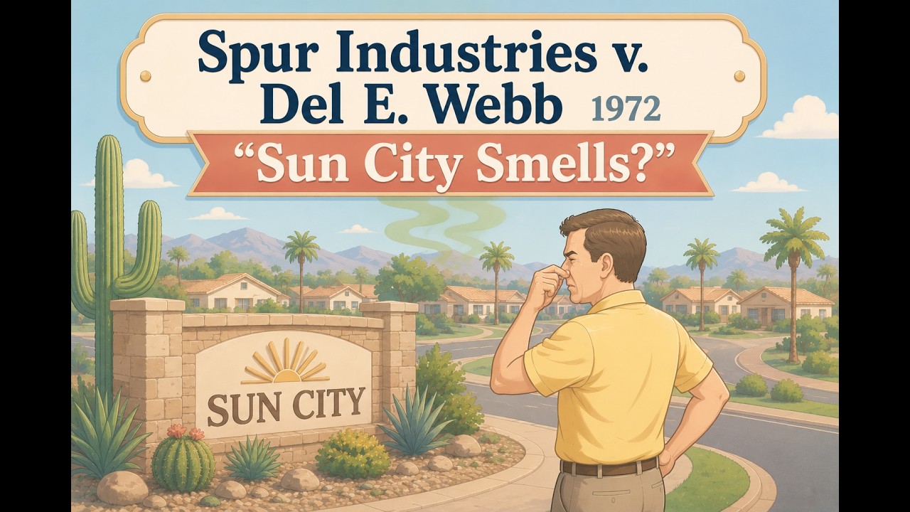 Spur Industries v. Del E. Webb (1972) - Public Nuisance #suncity #nuisancelaw #tortlaw #propertylaw