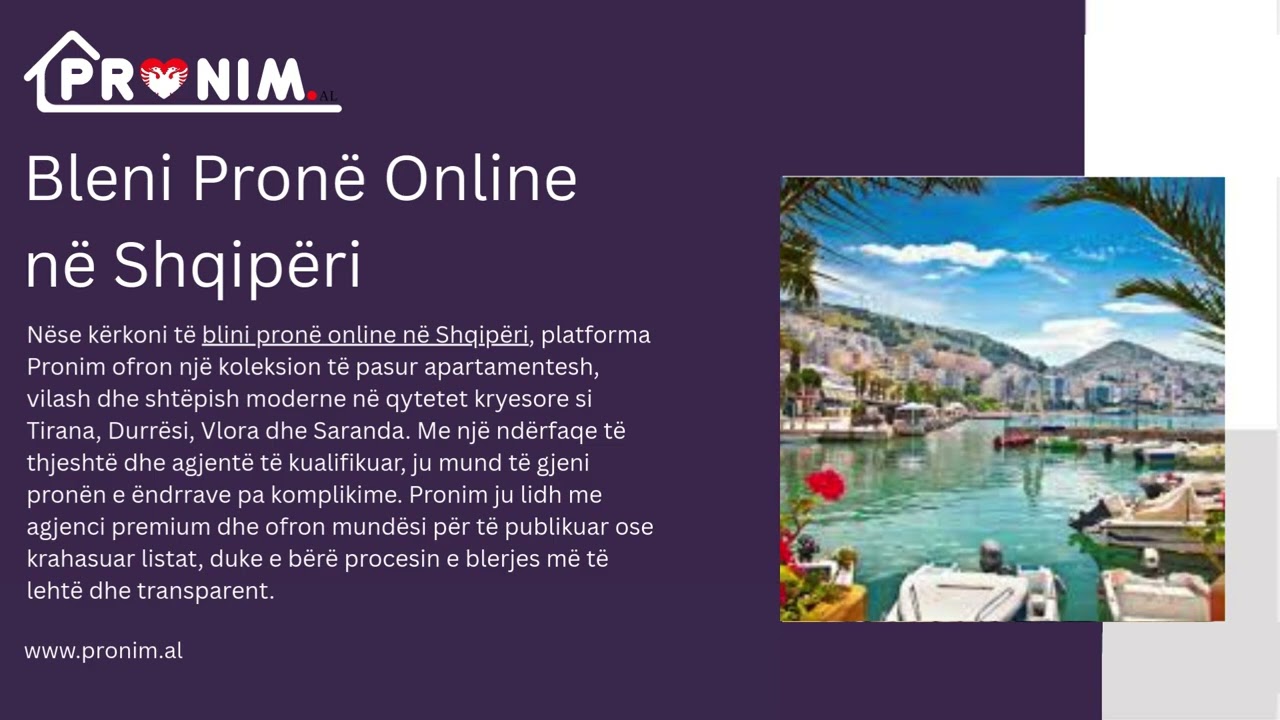 Bleni Pronë Online në Shqipëri
