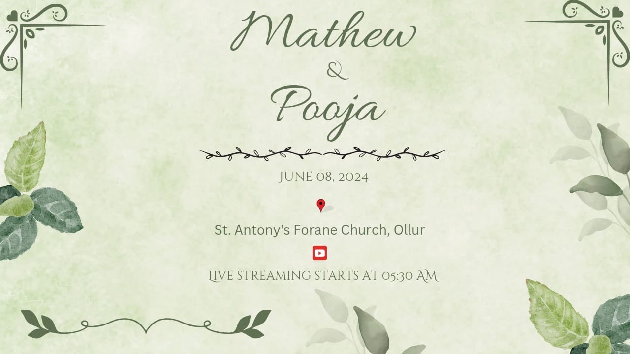 Mathew & Pooja | Engagement | 08.06.2024 | Live streaming