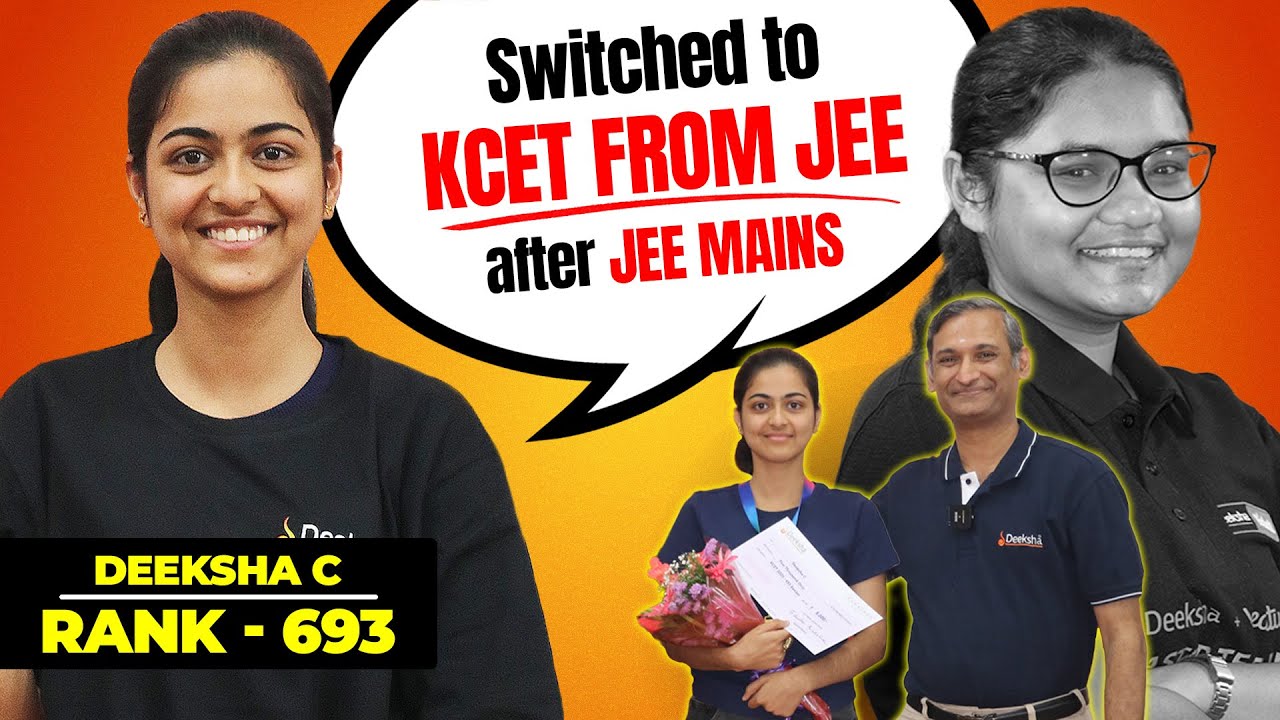 🎯 From JEE to KCET: Deeksha’s Rank 693 Success Story Revealed | 🏆 KCET 2025 Topper Interview 🙌