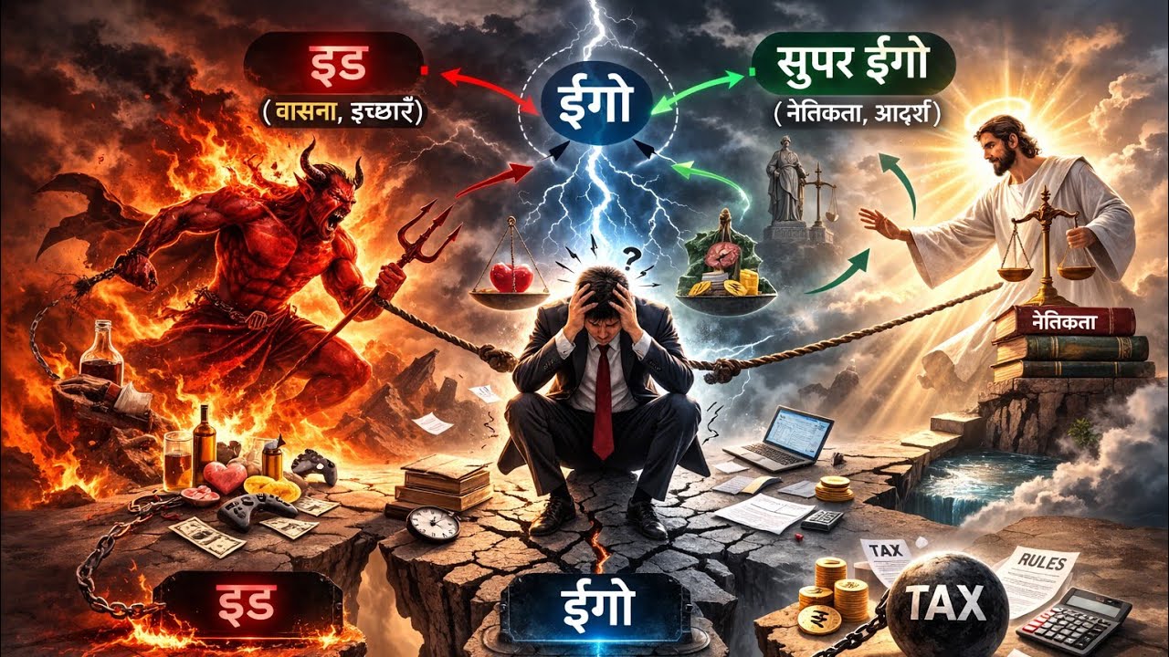 मन के भीतर की लड़ाई: इड, ईगो और सुपर ईगो का रहस्य || Human behavior analysis