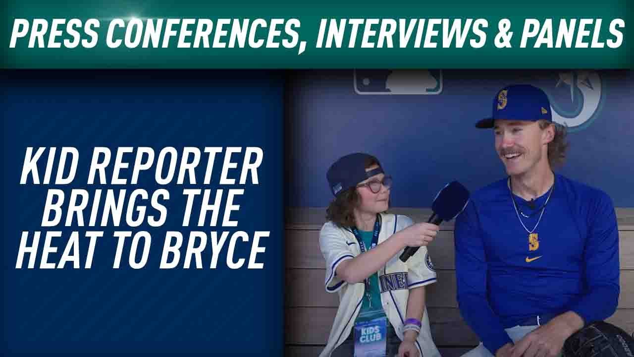 Mariners Kids Club Reporter Elsa Asks Pitcher Bryce Miller the Hardest-Hitting Questions