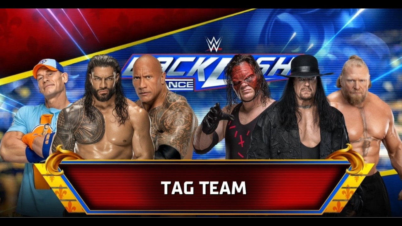FULL MATCH - ROMAN REIGNS & THE ROCK & JOHN CENA VS UNDERTAKER & KANE & BROCK LESNAR #wwe #2k25 #ps5