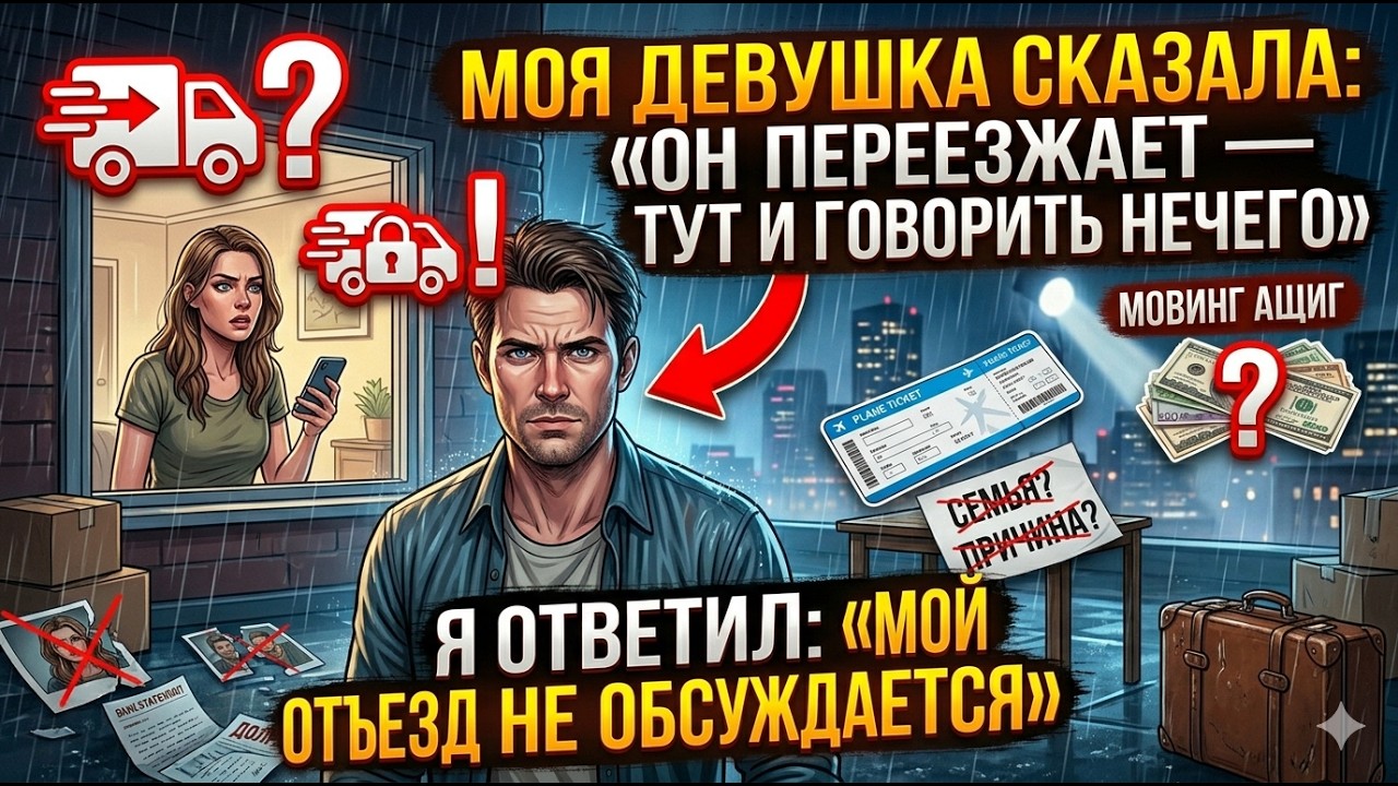 Моя девушка сказала: «Он переезжает — тут и говорить нечего». Я ответил: «Мой отъезд не обсуждается»