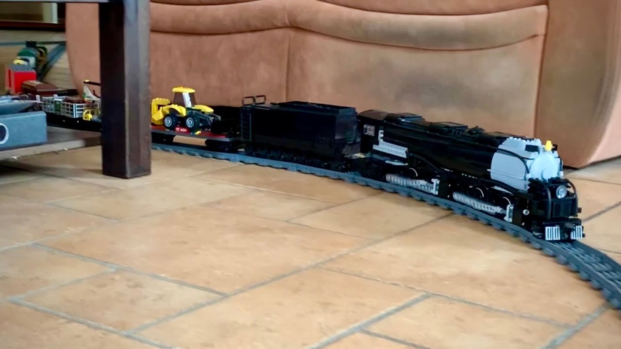 Custom LEGO Big Boy Cruising Around The Living Room