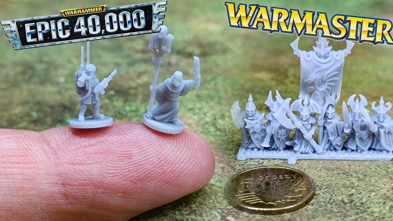 Warhammer Epic 40k & Warmaster - test drukowania figurek w małej skali...