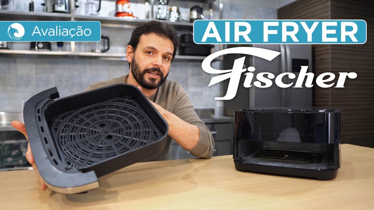 AIR FRYER FISCHER Dual Grill: Janela, Painel Digital e FAZ PIZZA? | Avaliação Harpyja