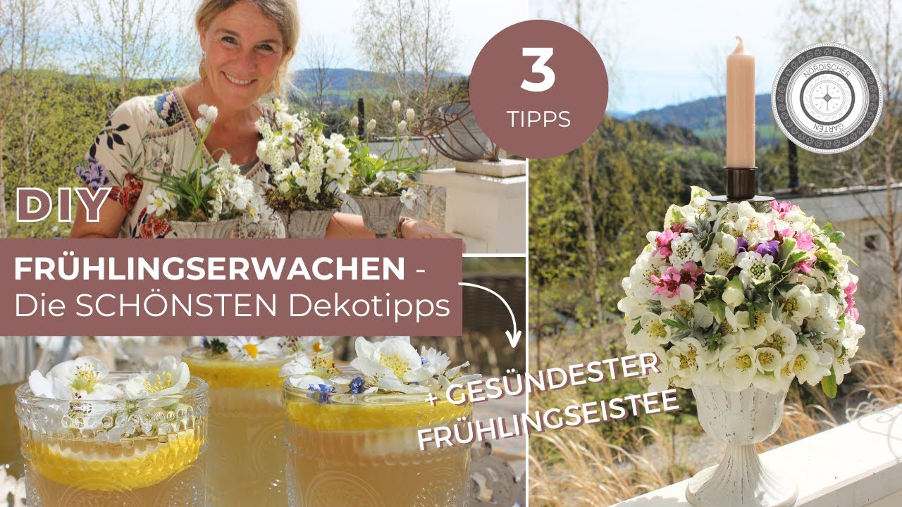 DIY -  SCHÖNSTE FRÜHLINGSDEKOKUGEL, GESÜNDESTER FRÜHLINGSEISTEE EVER - das MUSST du nachmachen 🤩😍
