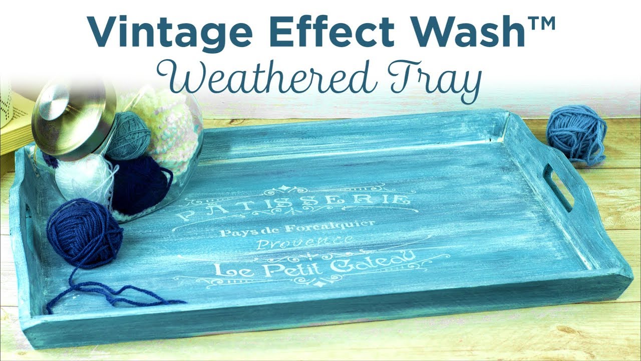 Weathered Tray Using Vintage Effect Wash